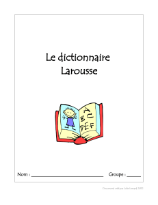 Le dictionnaire Larousse