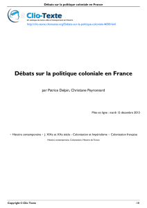 Débats sur la politique coloniale en France
