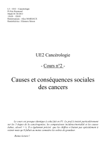 Causes et conséquences sociales des cancers - L3 Bichat 2013-2014