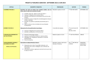 PROJETS LP 20132014 - Lycée Maurice Genevoix