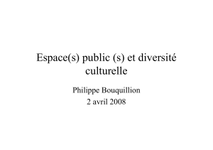 Espace(s) public (s) et diversité culturelle - OMIC