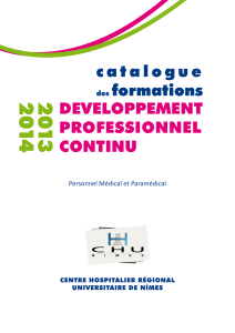 catalogue des formations DEVELOPPEMENT PROFESSIONNEL
