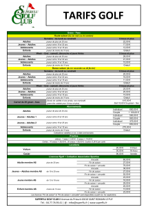 Tarifs Golf 2017 - Superflu Golf Club