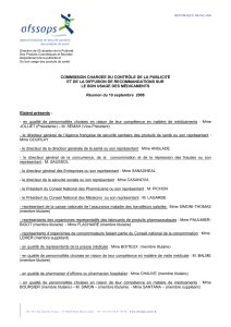 Compte rendu de la réunion du 10 septembre 2008