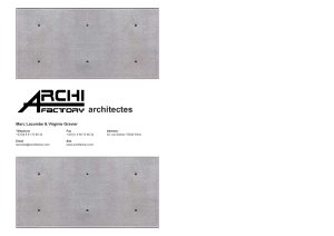 agence - archifactory architectes
