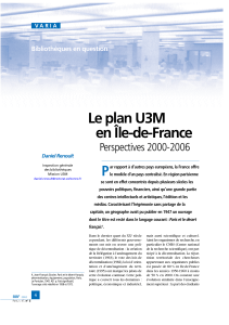 Le plan U3M en Île-de-France