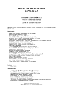 Mardi 28 septembre 2004 - Portail Information Santé Picardie