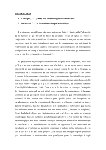 DISSERTATION 1. Lemoigne, J. L. (1995): Les épistémologies