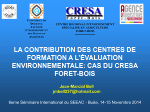 la-contribution-du-CRESA à l`Evaluation