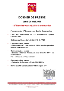 DOSSIER DE PRESSE - Agence Qualité Construction
