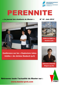 N° 18 - Juin 2012 - Master IS-PRNT