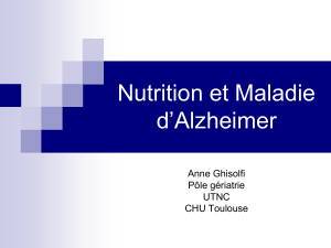 Nutrition et Maladie d`Alzheimer