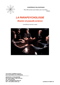 La parapsychologie, une pseudo-science