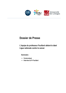 Dossier de Presse - Université de Limoges