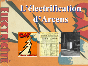 Electrification de la commune d`Arcens