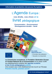 L`Agenda Europa : livret pédagogique