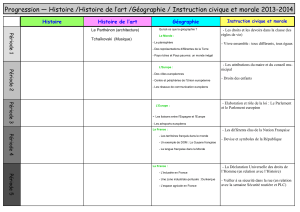 Progression — Histoire /Histoire de l`art /Géographie / Instruction