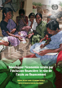 Développer l`économie rurale par l`inclusion financière: le rôle