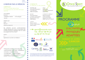 Onco`Sport programme