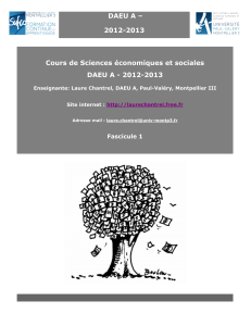 DAEU A – 2012-2013 Cours de Sciences économiques et