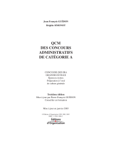 QCM DES CONCOURS ADMINISTRATIFS DE CATÉGORIE A