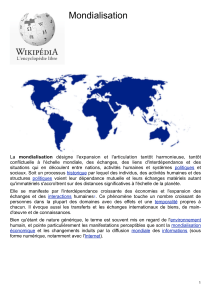 Mondialisation - Accueil g&eacute;n&eacute;ral