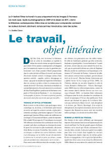 Le travail, objet littéraire...(revue Poitou