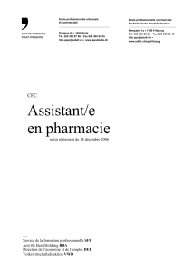 Assistant-e en pharmacie