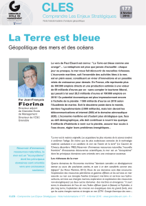 La Terre est bleue - Notes Géopolitiques