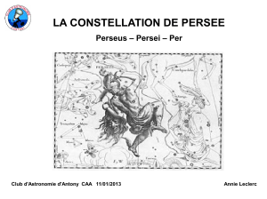 la constellation de persee - Club d`Astronomie d`Antony