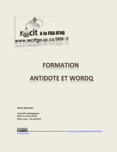 Formation sur Antidote et WordQ – Guide