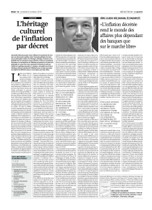 L`héritage culturel de l`inflation par décret