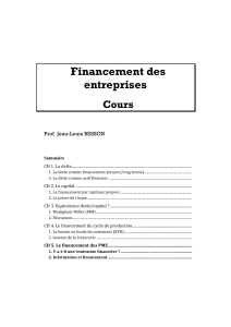 CH 5. Le financement des PME.