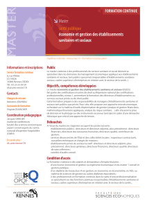 Master sant&eacute; publique &eacute;conomie et gestion des &eacute;tablissements