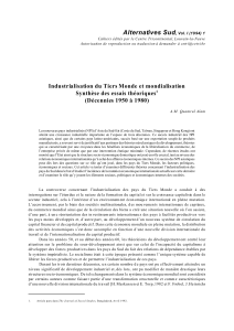 Industrialisation du Tiers-Monde et