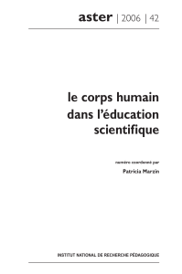 le corps humain dans l`éducation scientifique