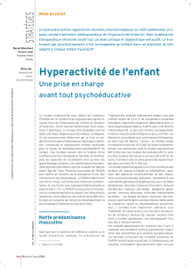 Hyperactivité de l`enfant Une prise en charge avant tout