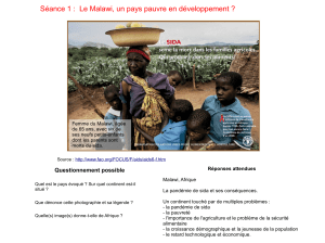 Séance 1 : Le Malawi, un pays pauvre en