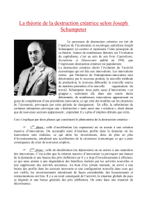 La théorie de la destruction créatrice selon Joseph Schumpeter