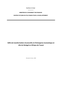 Défis de transformation structurelle et d`émergence économique et