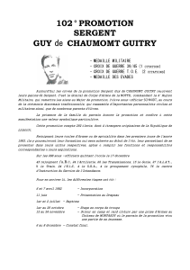 102° PROMOTION SERGENT GUY de CHAUMOMT
