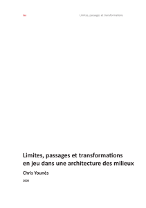 Limites passages transformations - Laboratoire Analyse Architecture