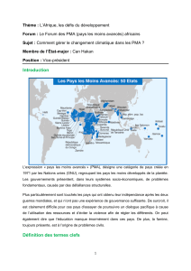 PMA africains – Comment gérer le changement climatique