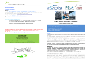 licence gestion, gestion de patrimoine - Université Paris