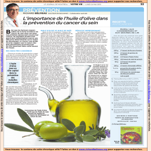 2010-05-24 - L`importance de l`huile d`olive dans la prévention du