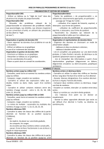 MISE EN PARALLELE PROGRAMMES DE MATHS