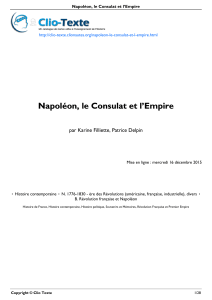 Napoléon, le Consulat et l`Empire