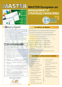 Master Européen de Management et Stratégies Financières