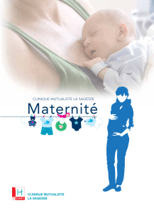 LIVRET maternité - Clinique Mutualiste La Sagesse