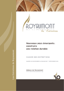 Nouveaux pays émergents… - Les Entretiens de Royaumont